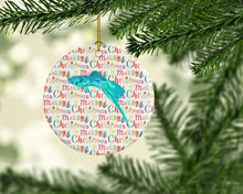 Load image into Gallery viewer, Sword Tail Guppy Christmas Ceramic Ornament