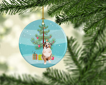 Load image into Gallery viewer, Australian Shepherd Red Merle Tricolor #2 Christmas Ceramic Ornament