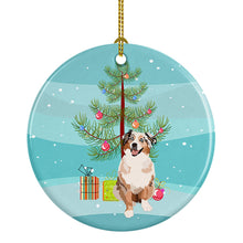 Load image into Gallery viewer, Australian Shepherd Red Merle Tricolor #2 Christmas Ceramic Ornament