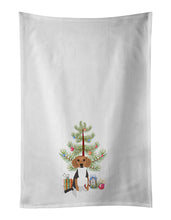 Load image into Gallery viewer, Beagle Tricolor #1 Christmas White Kitchen Towel Set of 2