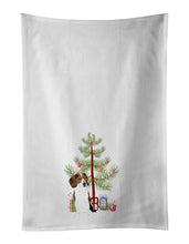 Load image into Gallery viewer, Beagle Tricolor Red Ticked #2 Christmas White Kitchen Towel Set of 2