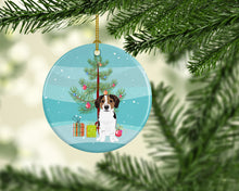 Load image into Gallery viewer, Beagle Tricolor Ticked Christmas Ceramic Ornament