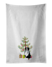 Load image into Gallery viewer, Bernese Mountain Dog #3 Christmas White Kitchen Towel Set of 2