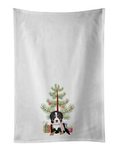 Load image into Gallery viewer, Bernese Mountain Dog Puppy #1 Christmas White Kitchen Towel Set of 2