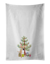 Load image into Gallery viewer, Chihuahua Gold and White Christmas White Kitchen Towel Set of 2