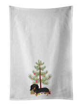 Load image into Gallery viewer, Dachshund Black and Tan #2 Christmas White Kitchen Towel Set of 2