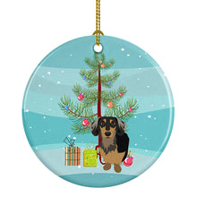 Load image into Gallery viewer, Dachshund Black and Tan #4 Christmas Ceramic Ornament