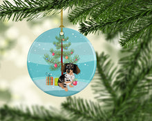 Load image into Gallery viewer, Dachshund Dapple #1 Christmas Ceramic Ornament