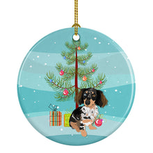 Load image into Gallery viewer, Dachshund Dapple #1 Christmas Ceramic Ornament