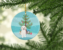 Load image into Gallery viewer, Doodle Cream #4 Christmas Ceramic Ornament