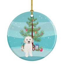 Load image into Gallery viewer, Doodle Cream #4 Christmas Ceramic Ornament