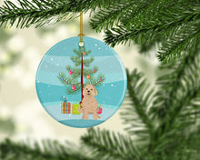Load image into Gallery viewer, Doodle Fawn #1 Christmas Ceramic Ornament