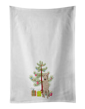 Load image into Gallery viewer, Doodle Fawn #4 Christmas White Kitchen Towel Set of 2