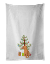Load image into Gallery viewer, Doodle Red #1 Christmas White Kitchen Towel Set of 2