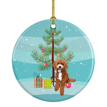 Load image into Gallery viewer, Doodle Red and White Christmas Ceramic Ornament