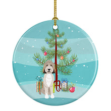 Load image into Gallery viewer, Doodle Tricolor #1 Christmas Ceramic Ornament