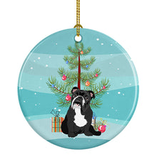 Load image into Gallery viewer, English Bulldog Black and White Christmas Ceramic Ornament