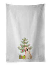 Load image into Gallery viewer, English Bulldog Fawn Puppy Christmas White Kitchen Towel Set of 2