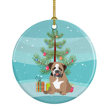 Load image into Gallery viewer, English Bulldog Tricolor #4 Christmas Ceramic Ornament