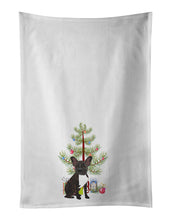 Load image into Gallery viewer, French Bulldog Brindle #2 Christmas White Kitchen Towel Set of 2