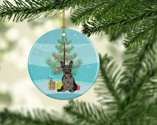 Load image into Gallery viewer, French Bulldog Chocolate Christmas Ceramic Ornament