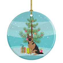 Load image into Gallery viewer, German Shepherd Red and Black Christmas Ceramic Ornament