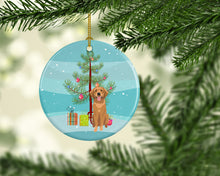 Load image into Gallery viewer, Golden Retriever Red #2 Christmas Ceramic Ornament