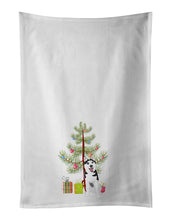 Load image into Gallery viewer, Siberian Husky Black and White #2 Christmas White Kitchen Towel Set of 2