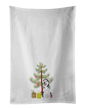 Load image into Gallery viewer, Siberian Husky Silver and White #1 Christmas White Kitchen Towel Set of 2