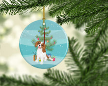 Load image into Gallery viewer, Cavalier King Charles Spaniel Blenheim #2 Christmas Ceramic Ornament