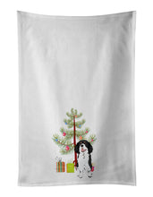 Load image into Gallery viewer, Cavalier King Charles Spaniel Tricolor #2 Christmas White Kitchen Towel Set of 2