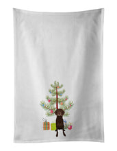 Load image into Gallery viewer, Labrador Retriever Chocolate #2 Christmas White Kitchen Towel Set of 2