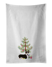 Load image into Gallery viewer, Pembroke Welsh Corgi Tricolor Black-Headed #2 Christmas White Kitchen Towel Set of 2