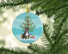 Load image into Gallery viewer, Pit Bull Blue #3 Christmas Ceramic Ornament