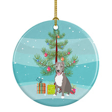 Load image into Gallery viewer, Pit Bull Blue #5 Christmas Ceramic Ornament