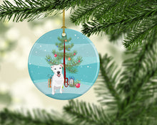 Load image into Gallery viewer, Pit Bull White #1 Christmas Ceramic Ornament