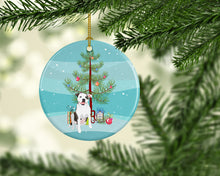 Load image into Gallery viewer, Pit Bull White #3 Christmas Ceramic Ornament