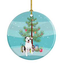 Load image into Gallery viewer, Pit Bull White #3 Christmas Ceramic Ornament