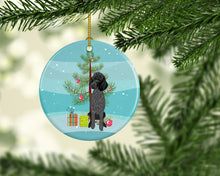 Load image into Gallery viewer, Poodle Standard Black Christmas Ceramic Ornament