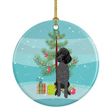Load image into Gallery viewer, Poodle Standard Black Christmas Ceramic Ornament