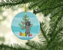 Load image into Gallery viewer, Poodle Standard Gray Christmas Ceramic Ornament