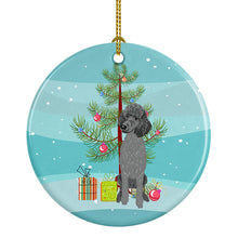 Load image into Gallery viewer, Poodle Standard Gray Christmas Ceramic Ornament