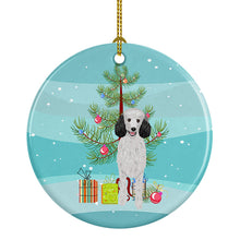 Load image into Gallery viewer, Poodle Standard Silver Christmas Ceramic Ornament
