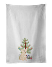 Load image into Gallery viewer, Poodle Toy Cream Christmas White Kitchen Towel Set of 2