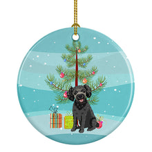 Load image into Gallery viewer, Poodle Toy Grey Christmas Ceramic Ornament