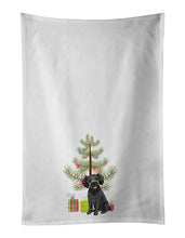 Load image into Gallery viewer, Poodle Toy Grey Christmas White Kitchen Towel Set of 2