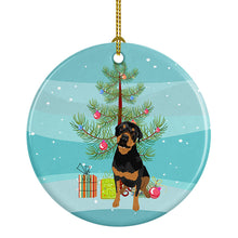 Load image into Gallery viewer, Rottweiler Black and Rust Christmas Ceramic Ornament