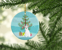 Load image into Gallery viewer, Schnauzer White #2 Christmas Ceramic Ornament