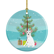 Load image into Gallery viewer, Schnauzer White #2 Christmas Ceramic Ornament