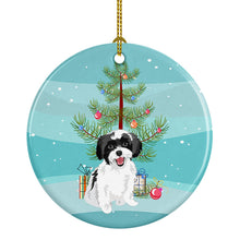 Load image into Gallery viewer, Shih-Tzu Black and White #3 Christmas Ceramic Ornament